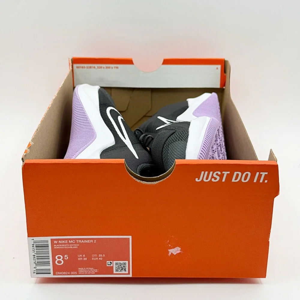 Nike MC Trainer 2 'Black White Viotech' / Size 8.5 Womens / DM0824-005 NEW
